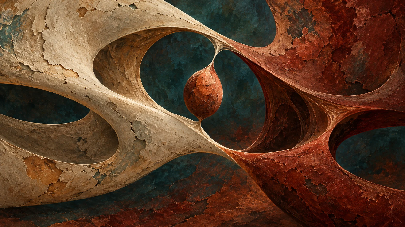 Two organic mineral planes hold a seed at the aperture between them